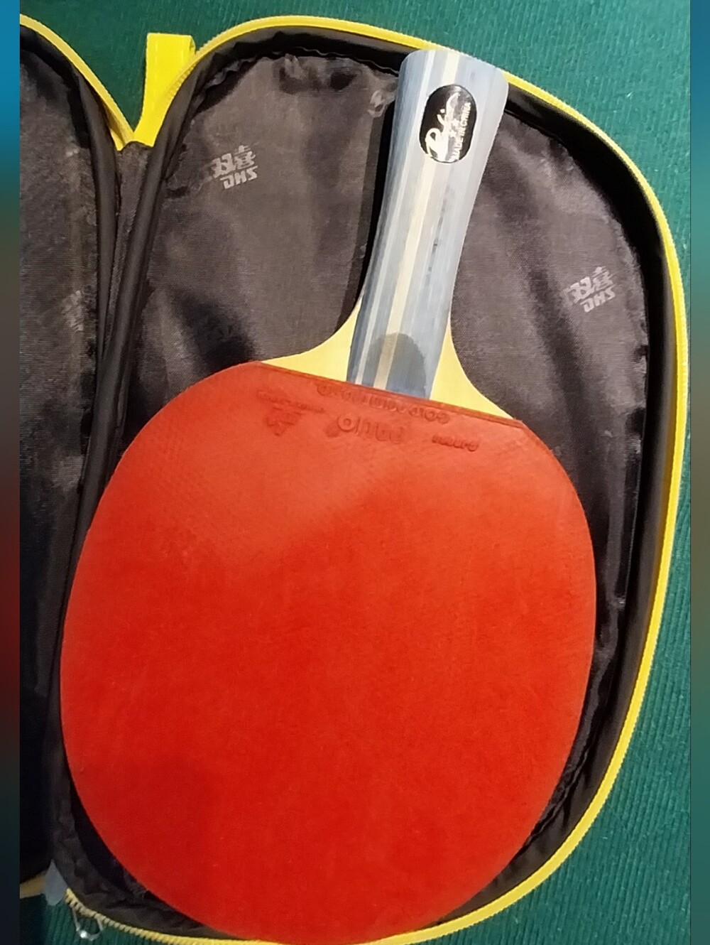 Table Tennis Paddle With Yellow Cover Included
